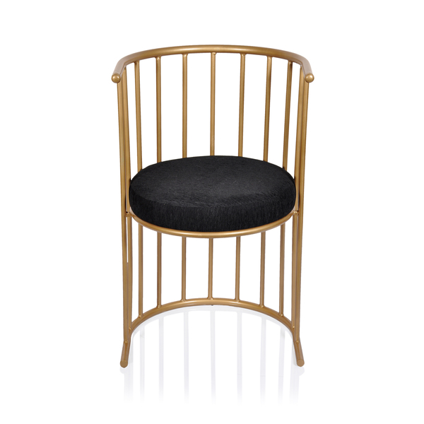 Black and Gold Side Accent Chair WoodenItBeNice