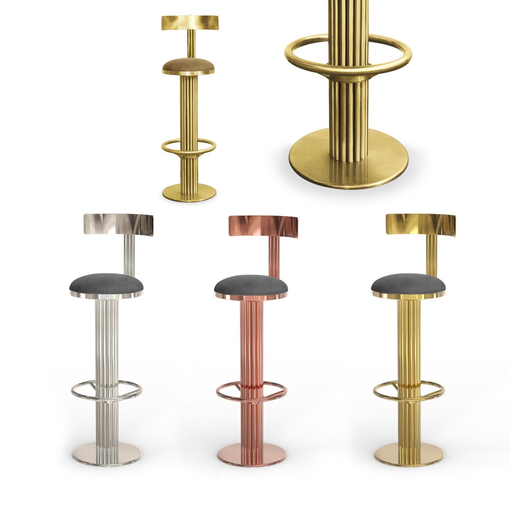 Luxury Mid-Century Bar-Stool - Image 2