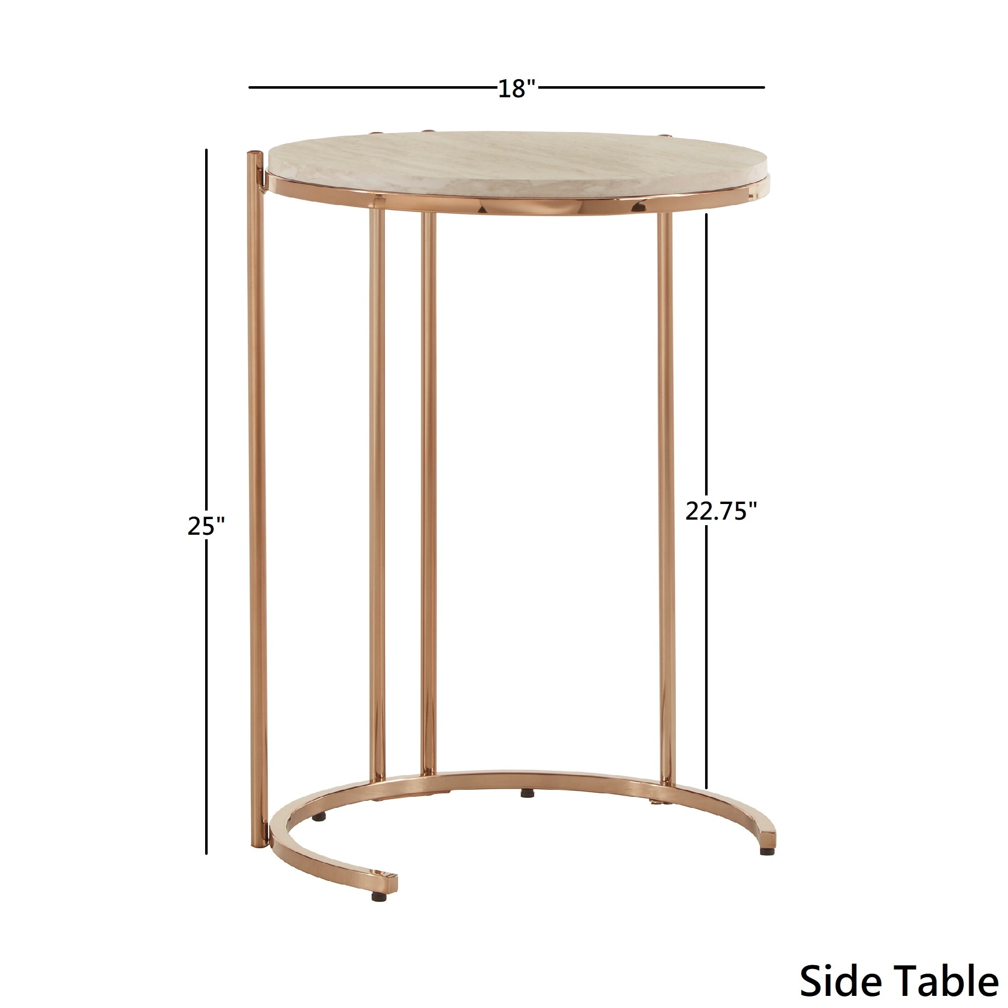 Nesting Table Set with Marble Top and Mirrored Bottom – Wooden-It-Be-Nice