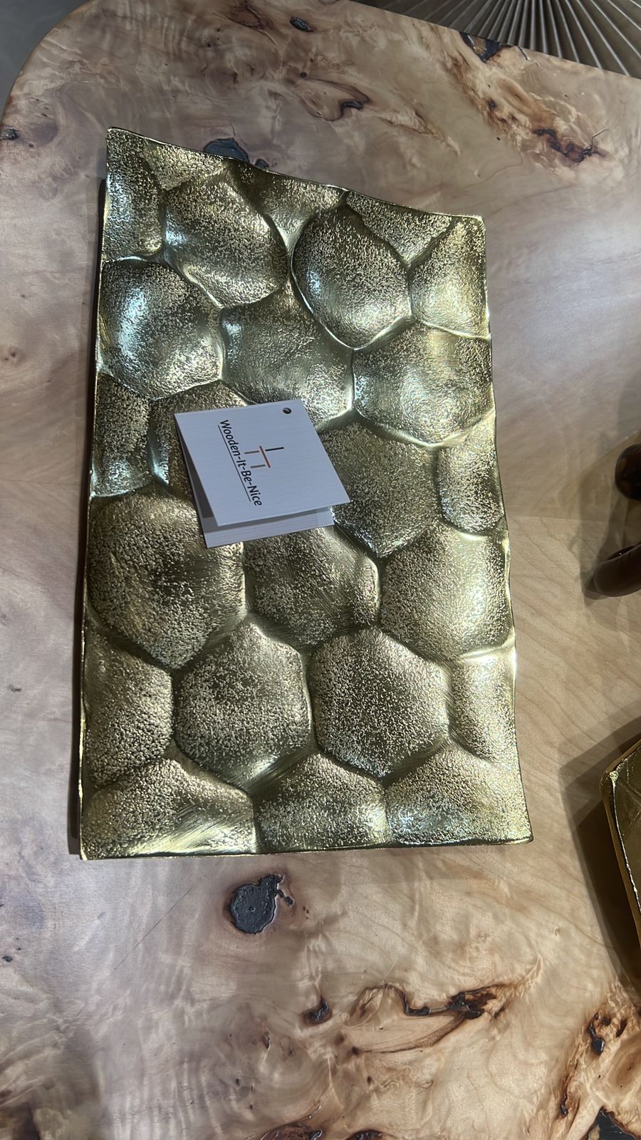 Textured Honeycomb Rectangular Decorative Tray